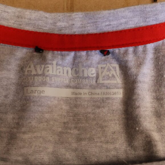 Avalanche Tee Size Large Excellent Condition Grey Logo Shirt - Picture 13 of 15